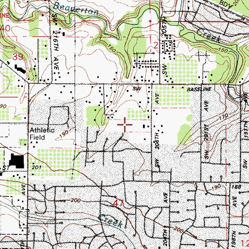 Topographic Map of Tobias Elementary School, OR
