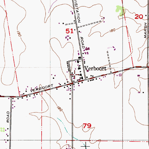 Topographic Map of Visitation Catholic School, OR