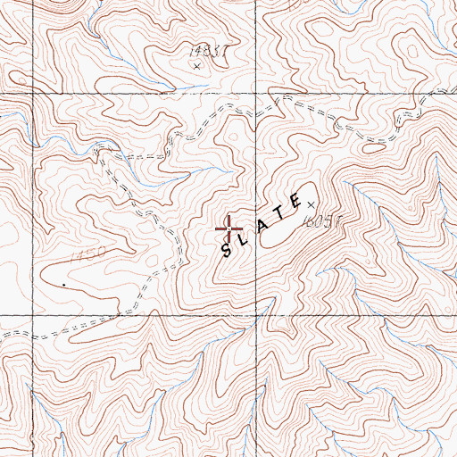 Topographic Map of Slate Range, CA