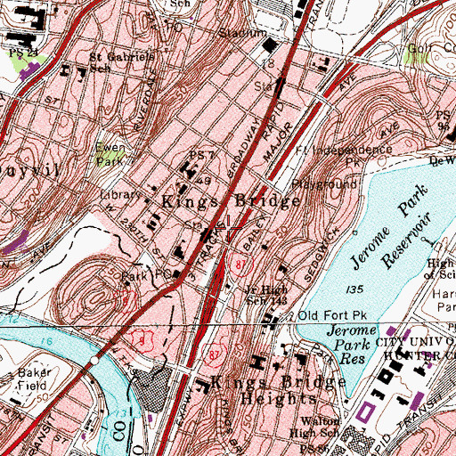 Topographic Map of Dale Theatre (historical), NY