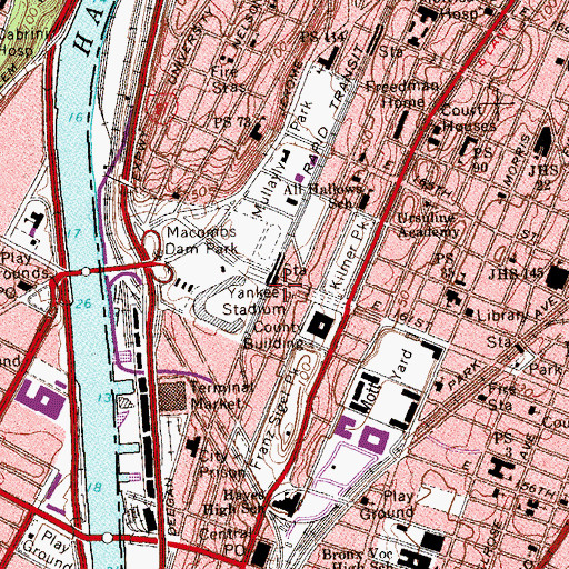 Topographic Map of Earl Theatre (historical), NY