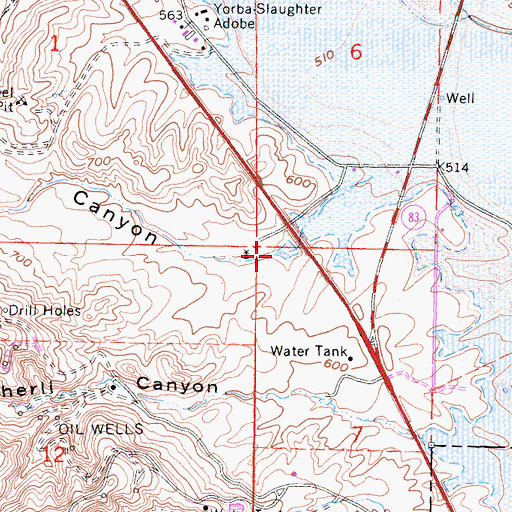 Topographic Map of Slaughter Canyon, CA