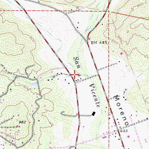 Topographic Map of Slaughterhouse Canyon, CA