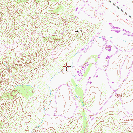 Topographic Map of Slaughterhouse Canyon, CA