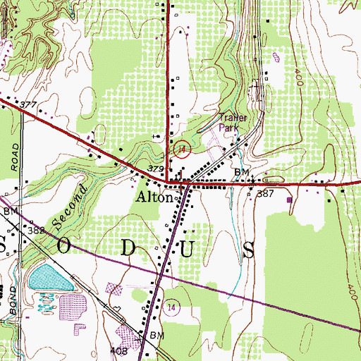 Topographic Map of Alton United Methodist Church, NY