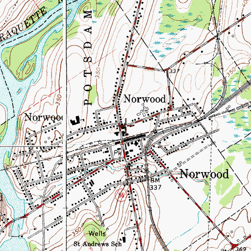 Topographic Map of First Congregational Church, NY