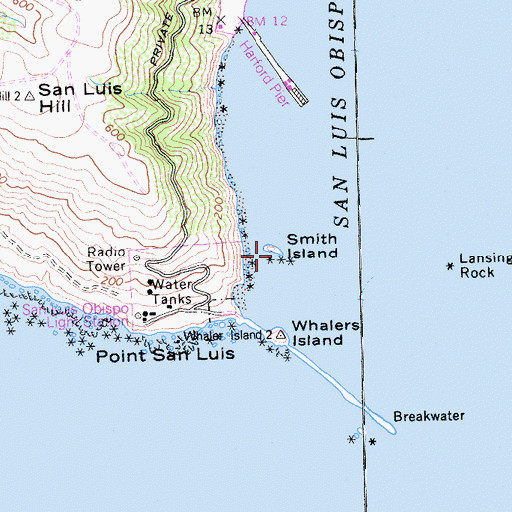 Topographic Map of Smith Island, CA