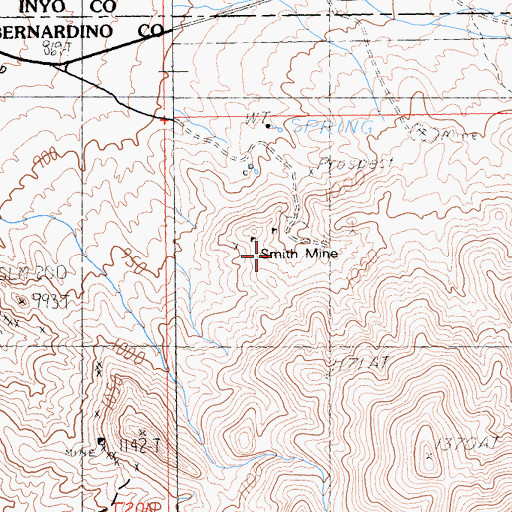 Topographic Map of Smith Mine, CA