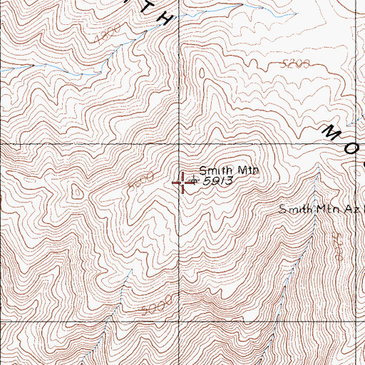 Topographic Map of Smith Mountain, CA