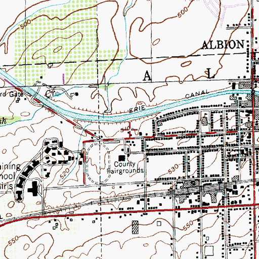 Topographic Map of Westside Mobile Home Park, NY