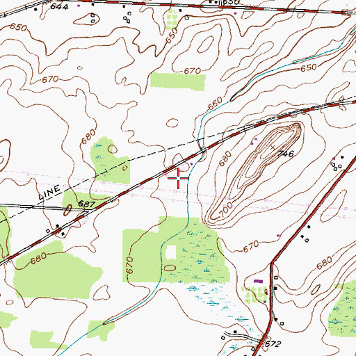 Topographic Map of Barbary Coast, NY