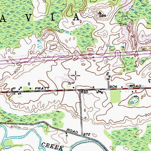 Topographic Map of Ridgewood Village, NY