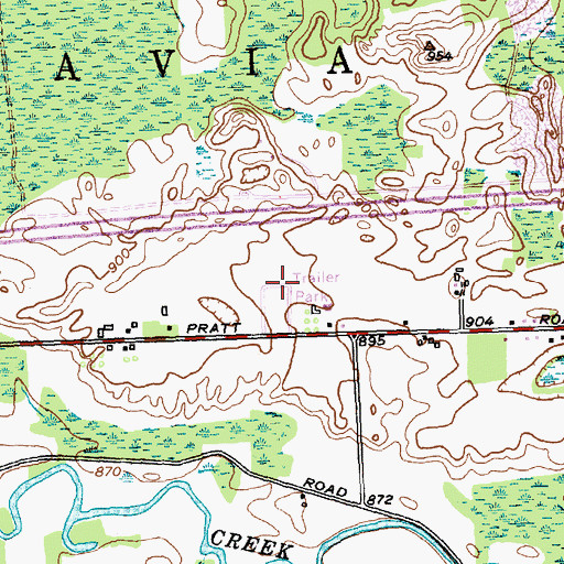 Topographic Map of Apple Grove Mobile Home Park, NY