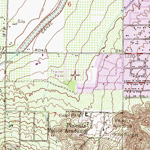 Topographic Map of Mountain Gate Mobile Home Park, AZ