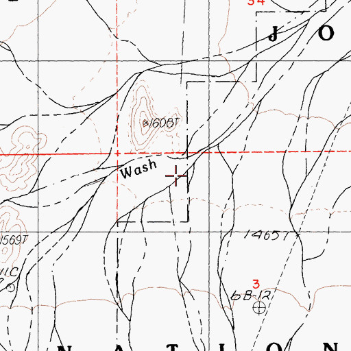 Topographic Map of Smoke Tree Wash, CA