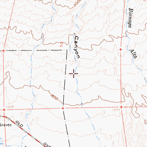 Topographic Map of Smuggler Canyon, CA