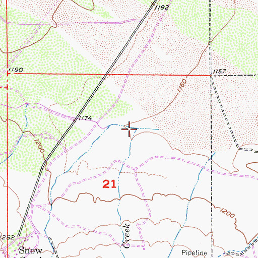 Topographic Map of Snow Canyon, CA