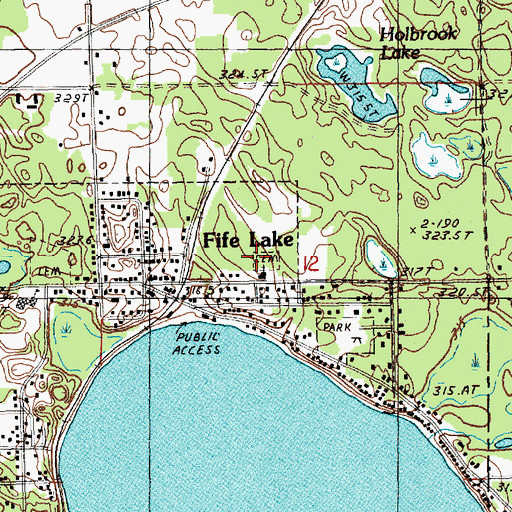 Topographic Map of Saint Aloysius Cemetery, MI