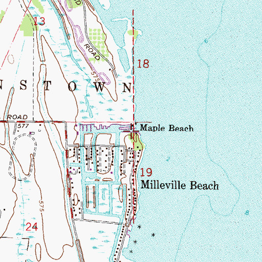 Topographic Map of Lake Erie Metropark Harbor of Refuge, MI