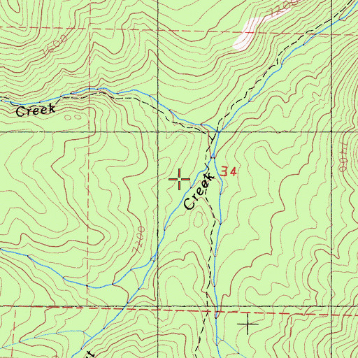 Topographic Map of Snow Creek, CA