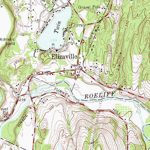 Topographic Map of Elizaville Methodist Church, NY