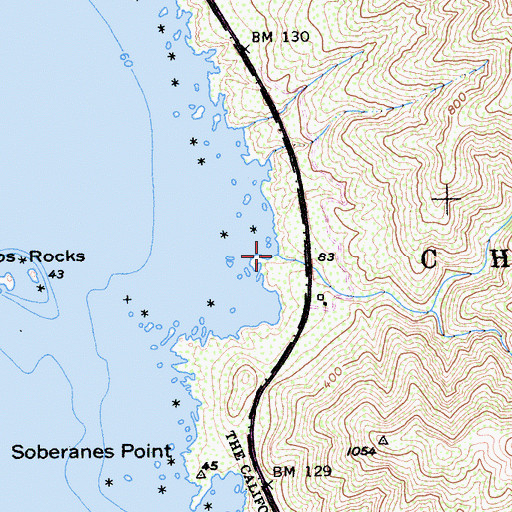 Topographic Map of Soberanes Creek, CA