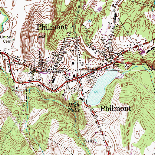 Topographic Map of Saint Marks Episcopal Church, NY