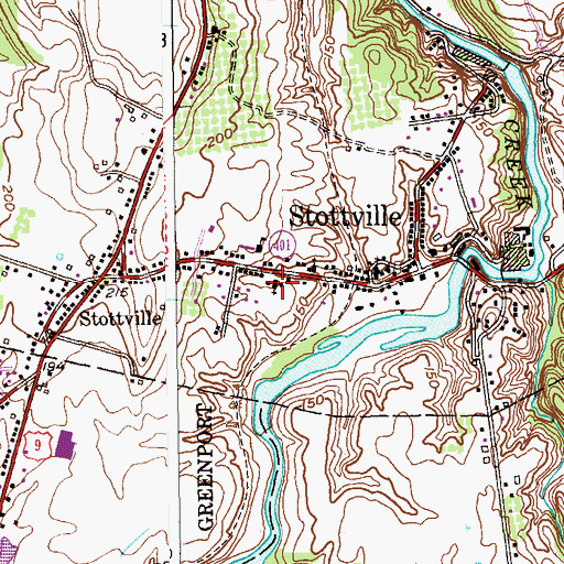 Topographic Map of Holy Family Church, NY