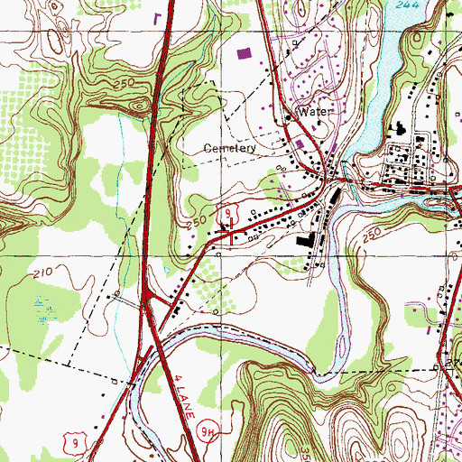 Topographic Map of Saint John The Baptist Roman Catholic Church, NY