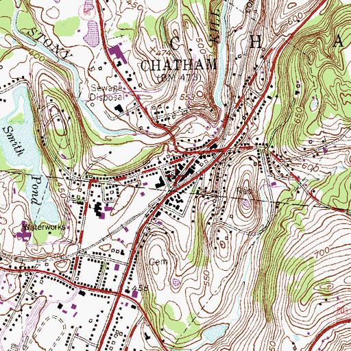 Topographic Map of Christ Emanuel Lutheran Church, NY