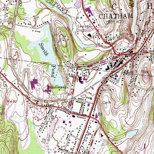 Topographic Map of Northern Columbia Evangelical Church, NY