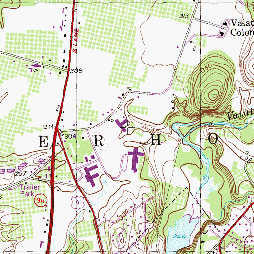 Topographic Map of Ichabod Crane Primary School, NY