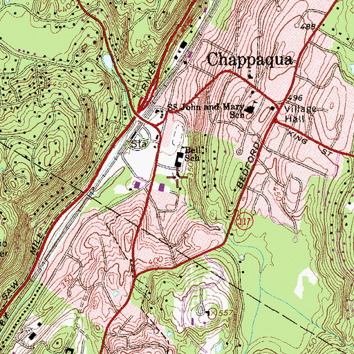 Topographic Map of Saint Marys Episcopal Church, NY