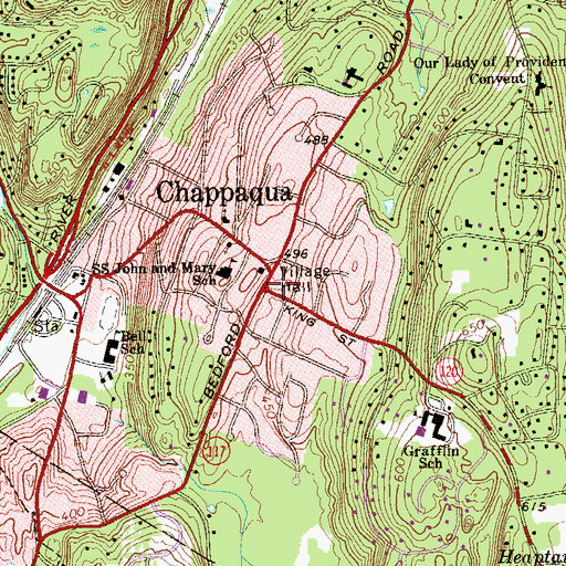 Topographic Map of Chappaqua Fire Department, NY
