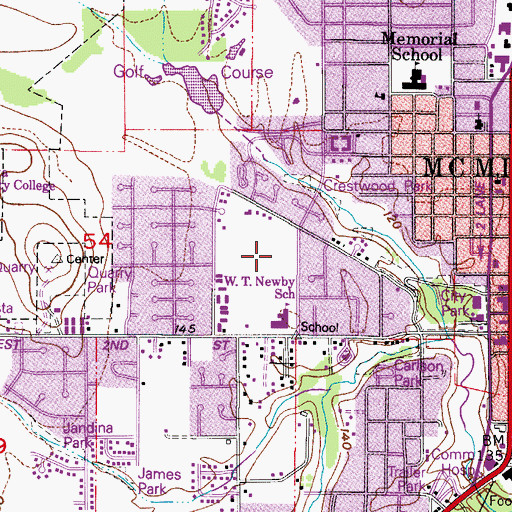 Topographic Map of Duniway Middle School, OR
