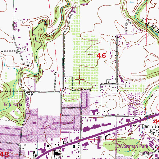 Topographic Map of Grandhaven Elementary School, OR