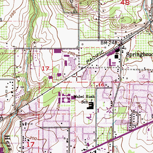 Topographic Map of Mountain View Middle School, OR
