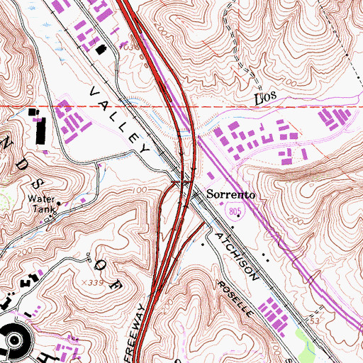 Topographic Map of Soledad Canyon, CA