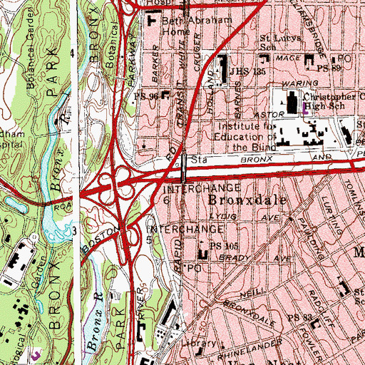 Topographic Map of Globe Theater (historical), NY