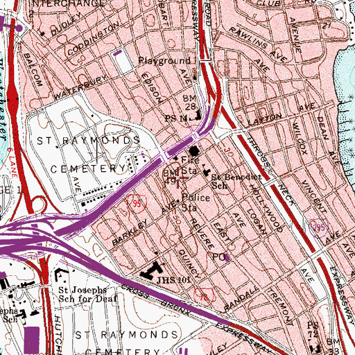 Topographic Map of Interboro Theatre (historical), NY
