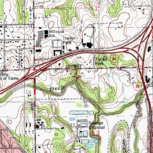 Topographic Map of World of Wings Museum, OK