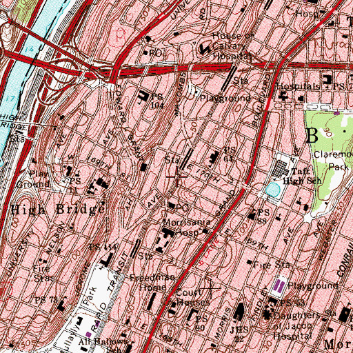 Topographic Map of Iglesia De Dios Pentecostal, NY