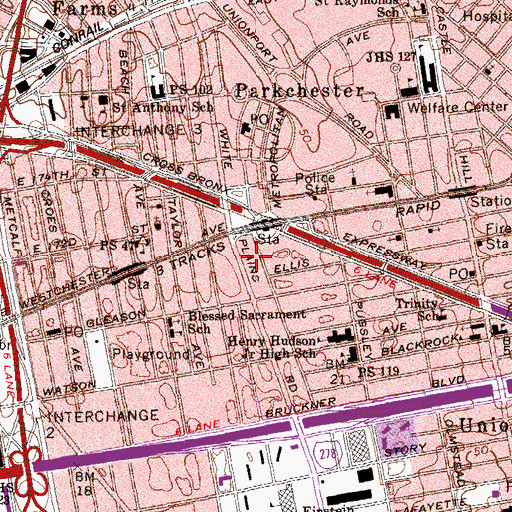 Topographic Map of Iglesia De Dios Pentecostal, NY