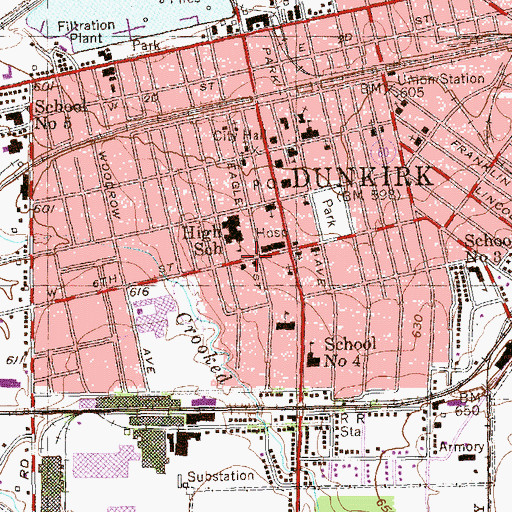 Topographic Map of Grace Evangelical Lutheran Church, NY