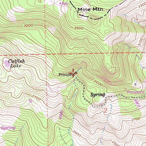 Topographic Map of Sommers Prospect, CA