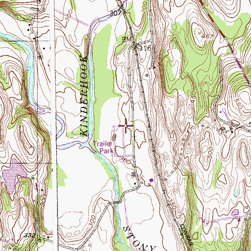 Topographic Map of Golden Acres, NY