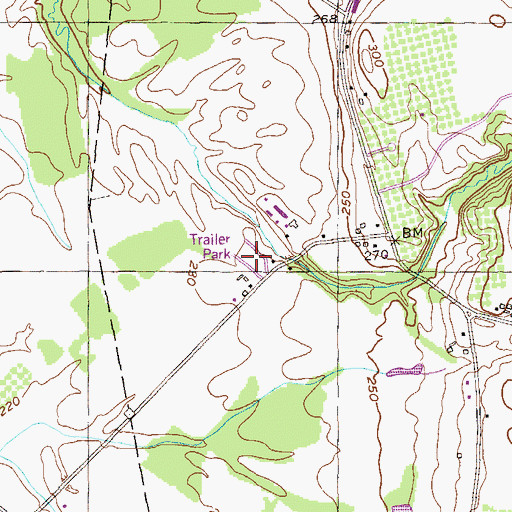 Topographic Map of Hanson Trailer Park, NY