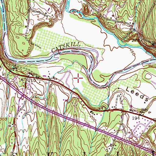 Topographic Map of Feddes Mobile Home Park, NY