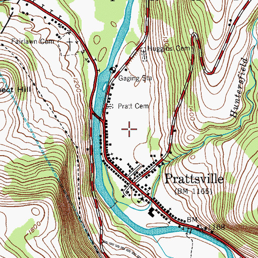 Topographic Map of Moores Mobile Home Park, NY