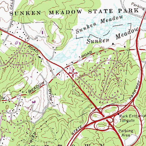 Topographic Map of Lutheran Church of the Abiding, NY